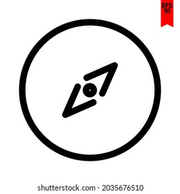 ilustración del icono de diseño de brújula