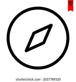 ilustración del icono de diseño de brújula