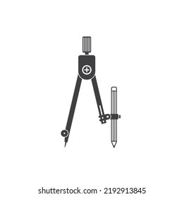 illustration of compass geometry, vector art.