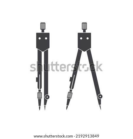 illustration of compass geometry, vector art.