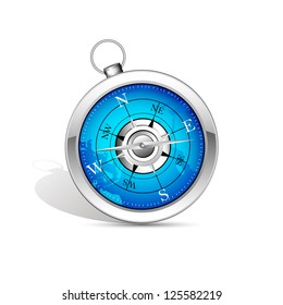 illustration of compass on isolated background