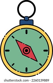 illustration of a compass on a transparent background