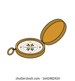 
Illustration of compass with white background