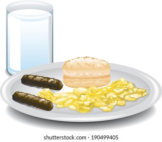Illustration of a complete breakfast.