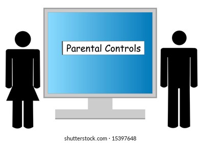Veranschaulichung der von den elterlichen Kontrollen bewachten Computer