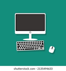 Illustration of computer cartoon vector