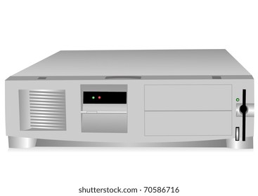 Illustration of the computer case on a white background