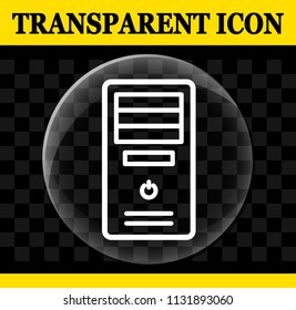 Illustration of computer case vector transparent icon