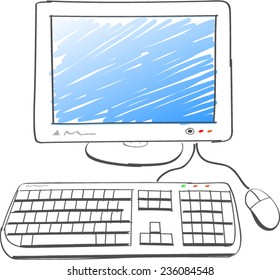 illustration of computer drawing on white background