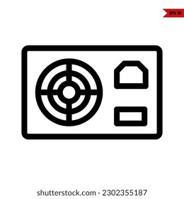 Illustration der Lüfterlinie des Computers