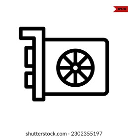 Illustration der Lüfterlinie des Computers