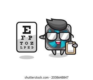 Illustration of computer fan mascot as an ophthalmology , cute style design for t shirt, sticker, logo element