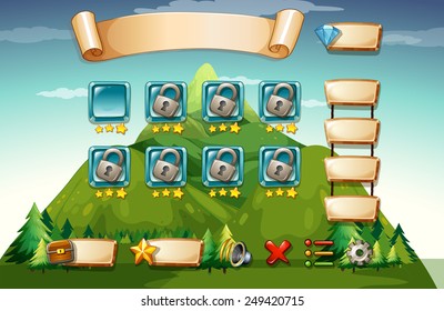 Illustration of a computer game template