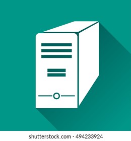 Illustration of computer icon design with shadow
