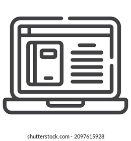 Illustration eines Computers einzeln auf weißem Hintergrund