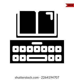 illustration of computer keyboard glyph icon 