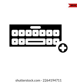 illustration of computer keyboard glyph icon 