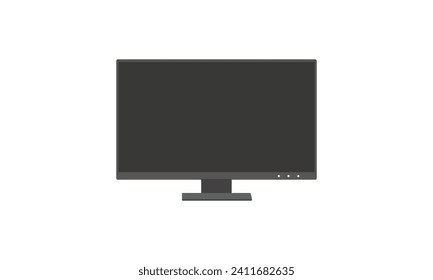illustration of a computer monitor LCD screen isolated on a white background