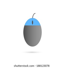 Illustration of a computer mouse isolated on a white background.