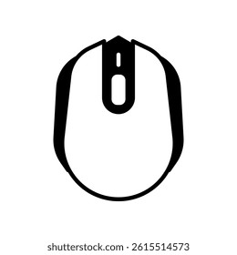 Illustration of a Computer Mouse with Minimalistic Style on a White Background