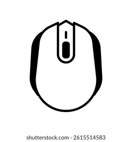 Illustration of a Computer Mouse with Minimalistic Style on a White Background