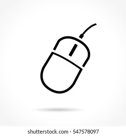 Illustration of computer mouse thin line icon design