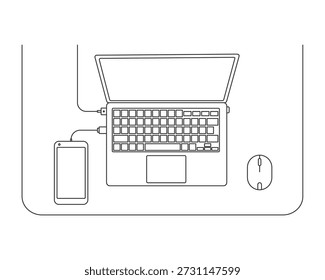 Ilustración de una computadora y un teléfono inteligente.