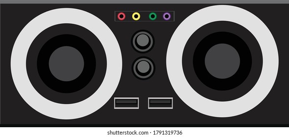 illustration of Computer Speaker Vector Illustration Tamplate