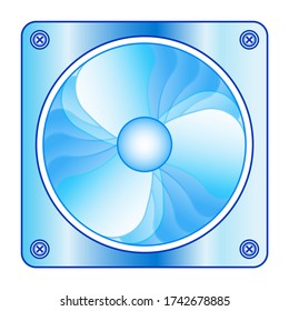 Illustration of computer spinning fan