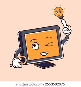 Illustration of Computer Technology Characters as a symbol of Smart technological development