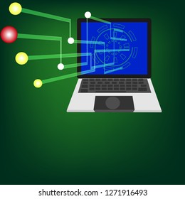 illustration of computer technology and communication