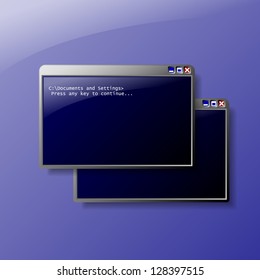 Illustration of computer windows. EPS10 format. Transparencies used in screen mode.