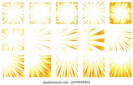 Illustration of concentrated lines with a gold-like gradient