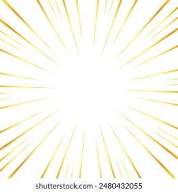 Illustration of concentrated lines with a gold-like gradient