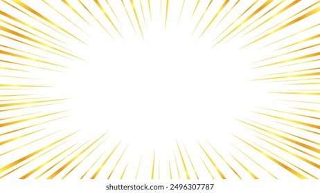 Abbildung von konzentrierten Linien mit goldähnlichem Verlauf