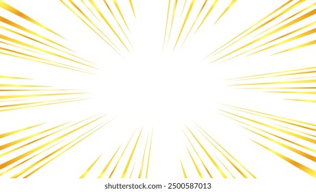 Illustration of concentrated lines with a gold-like gradient