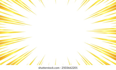 Abbildung von konzentrierten Linien mit goldähnlichem Verlauf