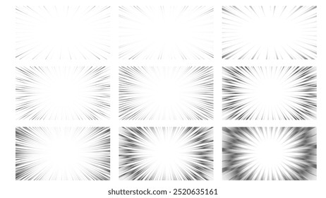 illustration of concentrated lines with a gray gradient