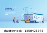 Illustration concept about site under construction, website error with page not found