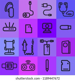 illustration of concept accessories icons for mobile phone devices