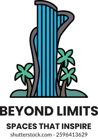 An Illustration in the concept of architecture in line style
