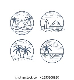illustration concept of beach design