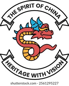 Illustration in concept of Chinese culture in line style