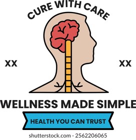 Illustration in concept of Clinics and pharmacies in line style