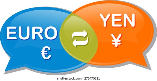Illustration concept clipart speech bubble dialog conversation negotiation of currency exchange rate vector