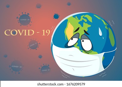 Illustration concept coronavirus COVID-19 vector