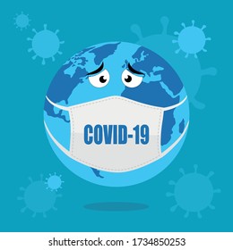 Concepto de ilustración coronavirus COVID-19 vector