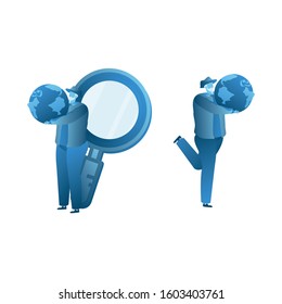 Illustration of concept creator, concept blogging, education, creative writing, content management for web page.