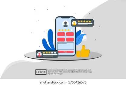 Illustration concept of customer stratification feedback.