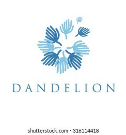 Illustration of concept dandelion. Vector